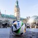 HAMBURG, GERMANY - DECEMBER 01: A general view of the Rathausplatz with the UEFA EURO 2024 Official Match Ball prior to the UEFA EURO 2024 Final Tournament Draw at Elbphilharmonie on December 01, 2023 in Hamburg, Germany. (Photo by Boris Streubel - UEFA/UEFA via Getty Images)