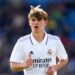 MADRID, SPAIN - MARCH 01: Nicolas Paz of Real Madrid looks on during the UEFA Youth League Round of Sixteen match between Real Madrid and FC Salzburg at Estadio Alfredo Di Stefano on March 01, 2023 in Madrid, Spain. (Photo by Angel Martinez/Getty Images)