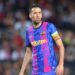 BARCELONA, SPAIN - APRIL 14: Sergio Busquets of FC Barcelona looks on during the UEFA Europa League Quarter Final Leg Two match between FC Barcelona and Eintracht Frankfurt at Camp Nou on April 14, 2022 in Barcelona, Spain. (Photo by Eric Alonso/Getty Images)