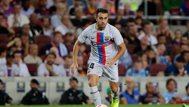 BARCELONA, SPAIN - AUGUST 24: Eric Garcia of FC Barcelona during the Club Friendly match between FC Barcelona v Manchester City at the Spotify Camp Nou on August 24, 2022 in Barcelona Spain (Photo by David S. Bustamante/Soccrates/Getty Images)