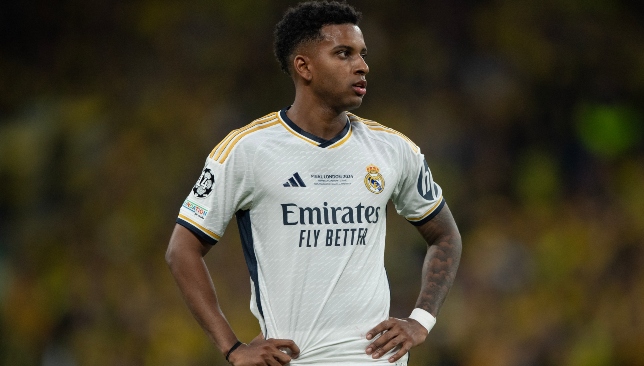 LONDON, ENGLAND - JUNE 1: Rodrygo of Real Madrid during the UEFA Champions League 2023/24 final match between Borussia Dortmund v Real Madrid CF at Wembley Stadium on June 1, 2024 in London, England. (Photo by Joe Prior/Visionhaus via Getty Images) ***Local Caption*** Rodrygo