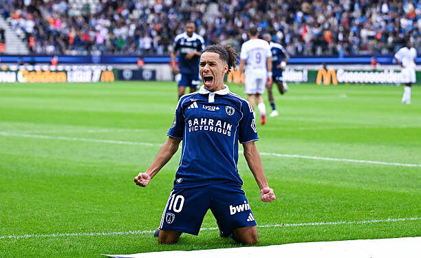 Ilan KEBBAL of Paris FC celebrate after scores during the Ligue 1 McDonald's match between Paris and Metz at Stade Jean Bouin on August 31, 2025 in Paris, France. (Photo by Baptiste Fernandez/Icon Sport via Getty Images)